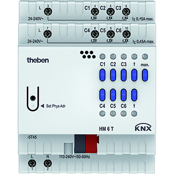 Theben Heizungsaktor 6-fach, o.Erweiter. HM 6 T KNX